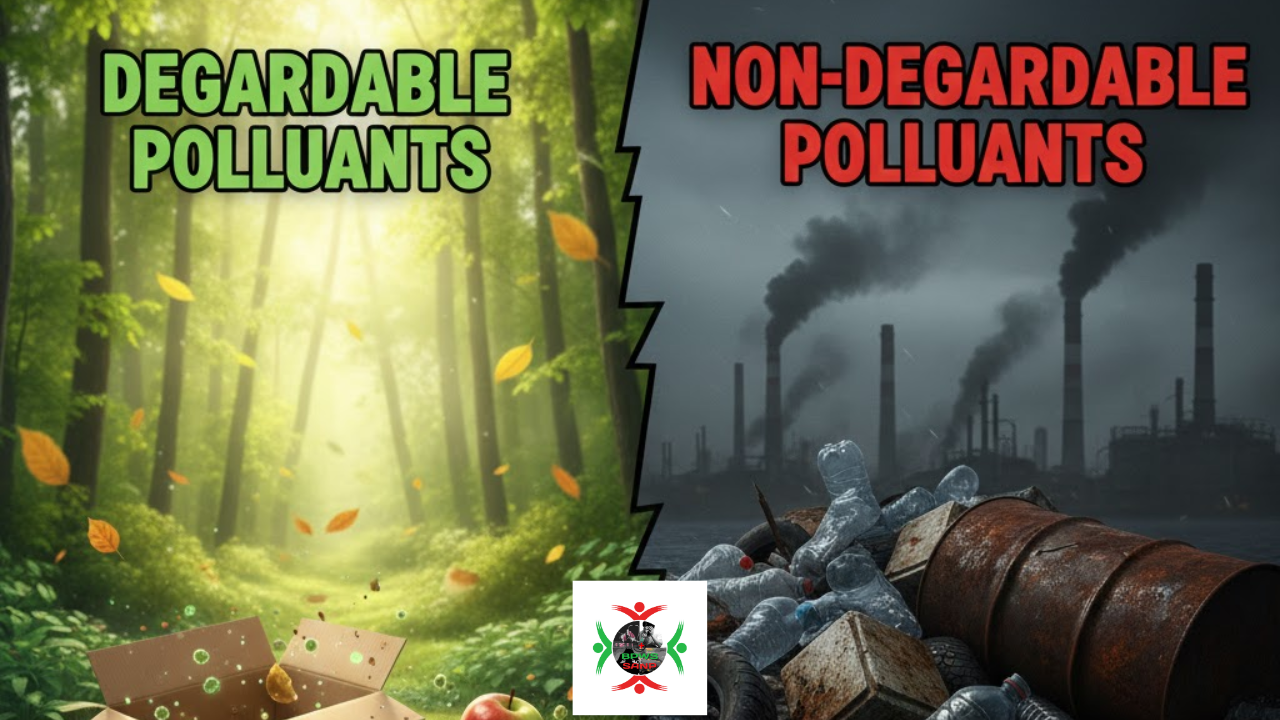 degradable and non degradable pollutants