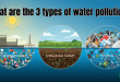 what are the 3 types of water pollution
